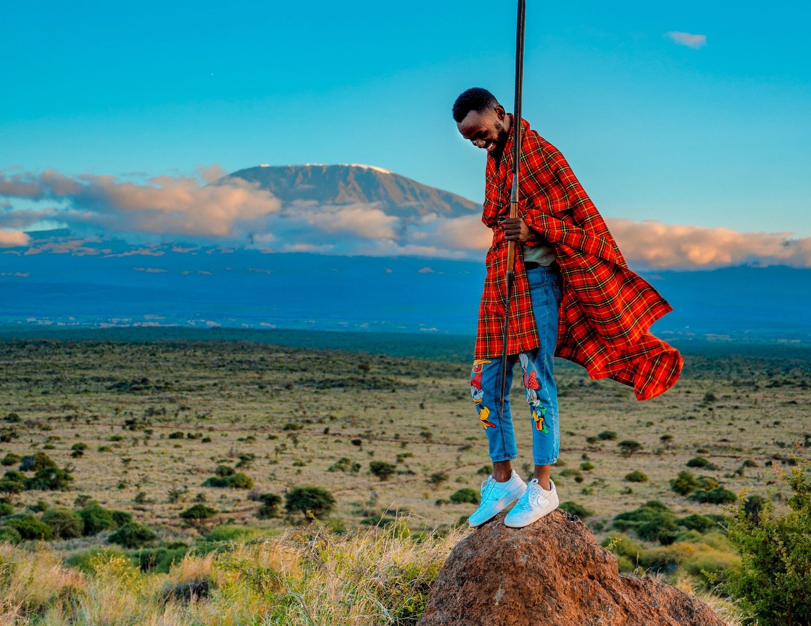 Mountain adventure in a dramatic natural landscape