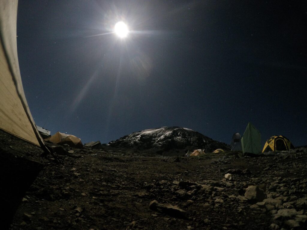 full moon on kilimanjaro